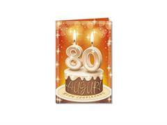 Biglietto 80 anni happy birthday palloncini