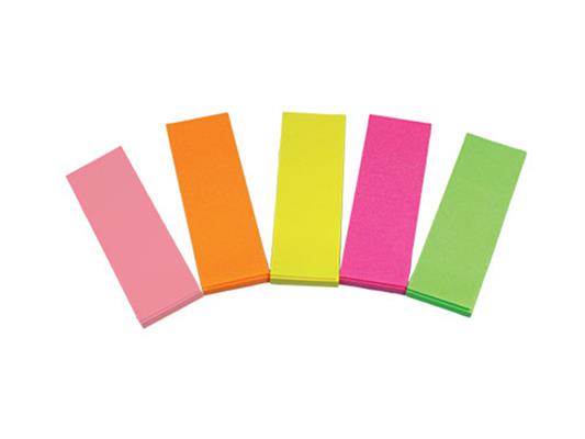 Index in carta 15x50mm. 5 colori 