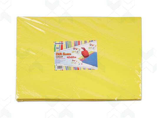 Gomma Eva 2mm. 40x60 10pz. -Giallo