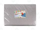Gomma Eva 2mm. 40x60 10pz. - Glitter argento