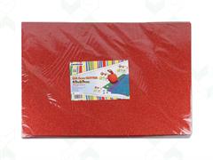 Gomma Eva 2mm. 40x60 10pz. - Glitter rosso