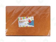Gomma Eva 2mm. 40x60 10pz. - Glitter arancione
