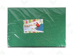 Gomma Eva 2mm. 40x60 10pz. - Glitter verde