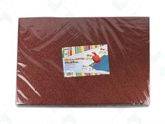Gomma Eva 2mm. 40x60 10pz. - Glitter marrone