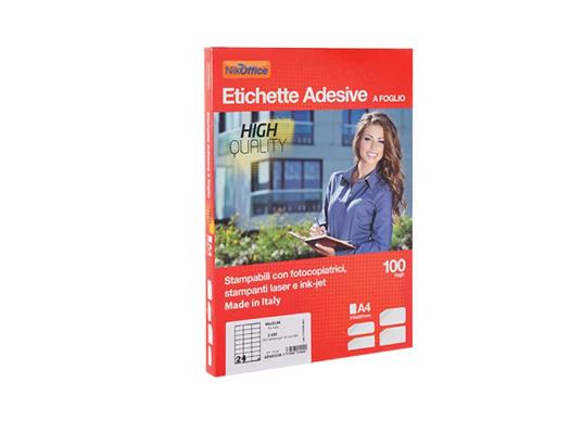Etichette adesive 210x297mm. 100 fogli 