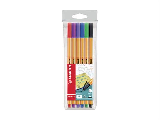 Stabilo Point 88 Fineliner 0,4 mm - colori assortiti 6 pz.