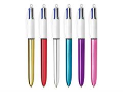 Penna Bic 4 Colori Shine-Metal Colori Assorti