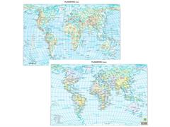 Cartina geografica A3 mondo plastificata