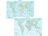 Cartina geografica A3 mondo plastificata