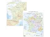 Cartina geografica A3 Francia plastificata