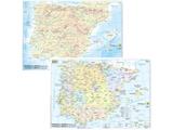 Cartina geografica A3 Spagna/Portogallo plastificata