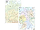 Cartina geografica A3 Germania plastificata