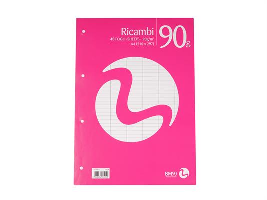 Ricambi 21x29,7 rigatura A - Bianco