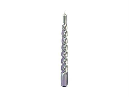 Candela tortiglione 6pz. - Argento