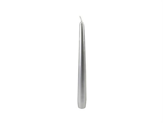 Candela conica 6 pz. - Argento