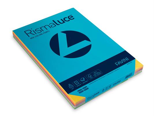 Carta A3 Rismaluce 90gr 300 fogli - Mix colori forti