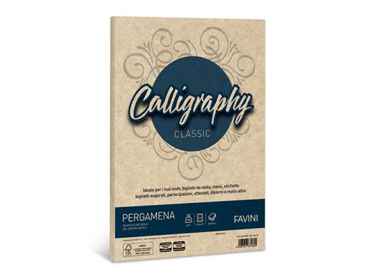 Carta Calligrafica Pergamena A4 190gr. 50 fogli - Nocciola