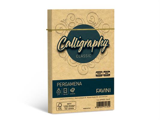 Busta Calligrafica Pergamena 12x18 90gr. 25pz. - Oro