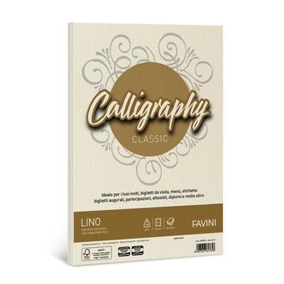 Carta Calligrafica Lino A4 120gr. 50 fogli - Avorio