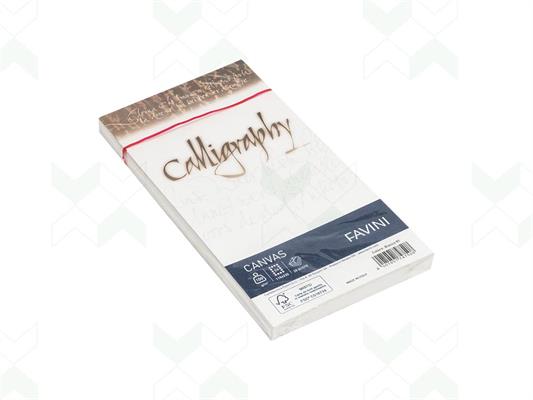 Busta Cal. Canvas 11x22 100gr. 25pz. - Bianco