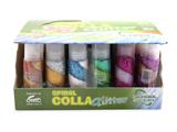 Espositore 24 tubetti colla glitter spirale assortite