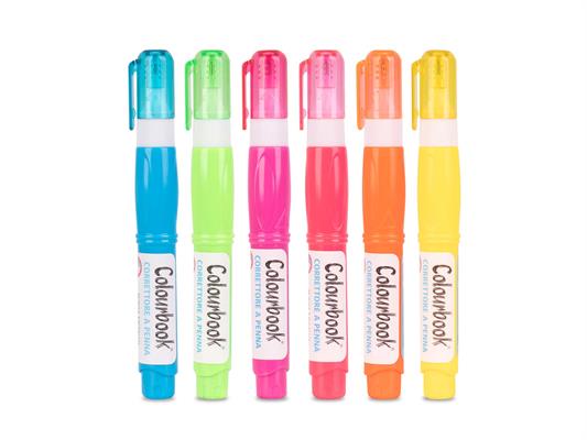 Correttori a penna 7ml. punta in metallo Colourbook 48pz. - Fluo