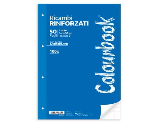 Ricambi rinforzati A4 bianco 50 fogli 90 gr. - Rigo C