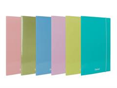 Cartelle A4 con elastico dorso piatto Colourbook - Pastel