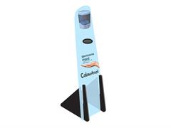 Totem da terra in plexiglass con dispenser 