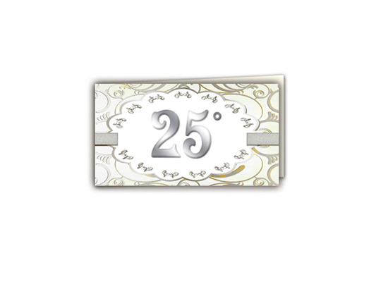 Biglietti bomboniere 100pz. 25°anniversario