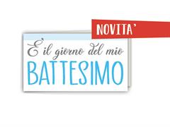 Biglietti bomboniere Cromo 100pz. - Battesimo azzurro