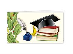 Biglietti bomboniere Cromo 100pz. - Laurea libri
