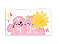 Biglietti Bomboniere 100pz. Battesimo Girl