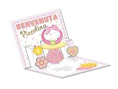 Biglietto pop-up nascita girl