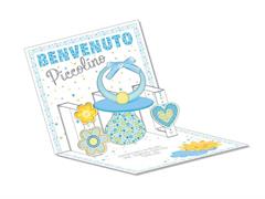 Biglietto pop-up nascita boy