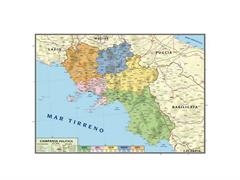 Cartina geografica Campania 100x140