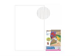 Cartoncino ondulato 50x70 10 fogli - Bianco 