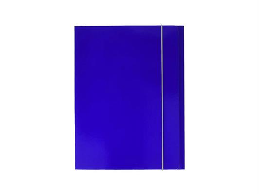 Cartella A4 3 lembi con elastico blu