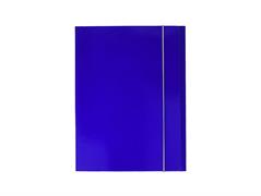 Cartella A4 3 lembi con elastico blu
