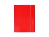 Cartella A4 3 lembi con elastico rosso