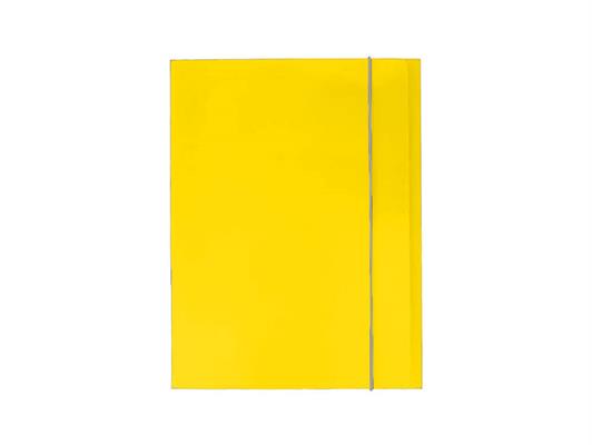Cartella A4 3 lembi con elastico giallo