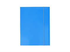 Cartella A4 3 lembi con elastico azzurro
