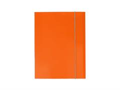 Cartella A4 3 lembi con elastico arancione