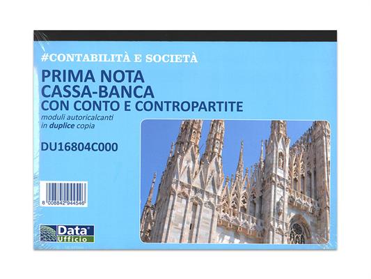 Blocco prima nota Cassa/Banca A4 2 copie