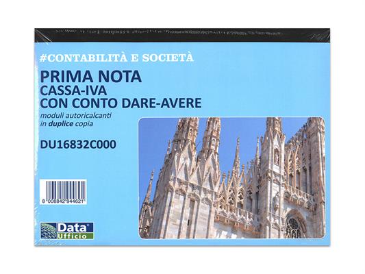 Blocco prima nota Cassa/IVA A4 2 copie