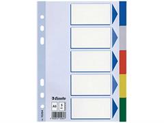 Intercalare A4 in cartoncino 6 tasti colorati
