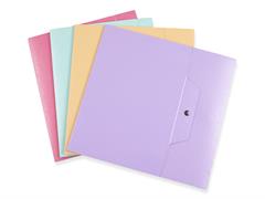 Cartella per progetti con bottone dorso 8 colori assortiti
