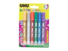 Glitter Glue UHU 10ml 6pz. Colori Assortiti