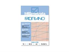 Blocco carta millimetrata 23x33 10 fogli Fabriano