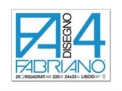 Blocco F/4 24x33 20 fogli 220g - Riquadrato